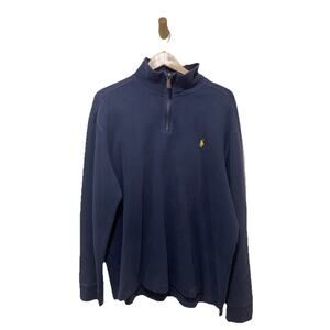 Polo Ralph Lauren‎ Pullover - XL Navy Estate Rib 1/4 Zip Cotton Sweater
